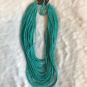 Paparazzi turquoise seed bead necklace. New.